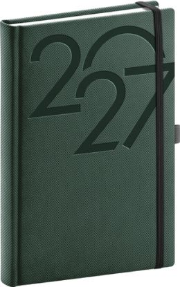 NOTIQUE Denný diár Ajax 2027, zelený, 15 x 21 cm