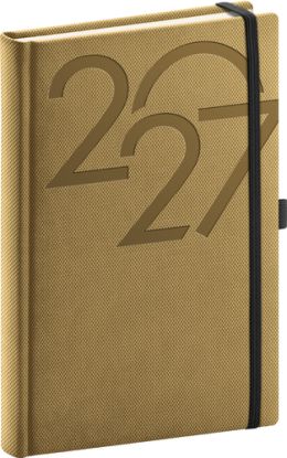 NOTIQUE Denný diár Ajax 2027, zlatý, 15 x 21 cm
