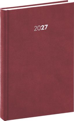 NOTIQUE Denný diár Balakon 2027, bordó, 15 x 21 cm