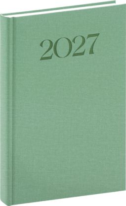 NOTIQUE Denný diár Biella 2027, zelený, 15 x 21 cm