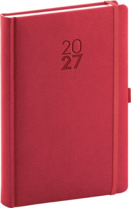 NOTIQUE Denný diár Diamante 2027, červený, 15 x 21 cm