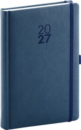 NOTIQUE Denný diár Diamante 2027, modrý, 15 x 21 cm