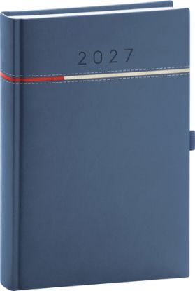 NOTIQUE Denný diár Tomy 2027, modro-červený, 15 x 21 cm