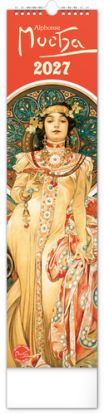 NOTIQUE Nástenný kalendár Alfons Mucha 2027, 12 x 48 cm
