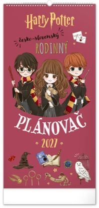 NOTIQUE Nástenný kalendár Rodinný plánovací Harry Potter 2027, 21 x 42 cm