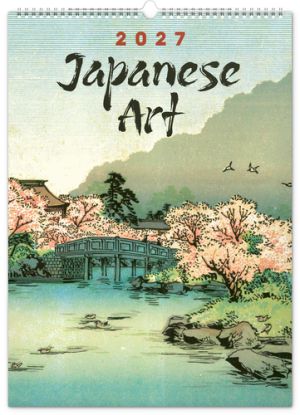 NOTIQUE Nástenný kalendár Vintage plakáty – japonské umenie 2027, 33 x 46 cm