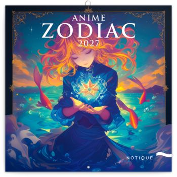 NOTIQUE Poznámkový kalendár Anime Zodiac 2027, 30 x 30 cm