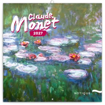 NOTIQUE Poznámkový kalendár Claude Monet 2027, 30 x 30 cm