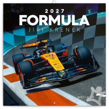 NOTIQUE Poznámkový kalendár Formula – Jiří Křenek 2027, 30 x 30 cm
