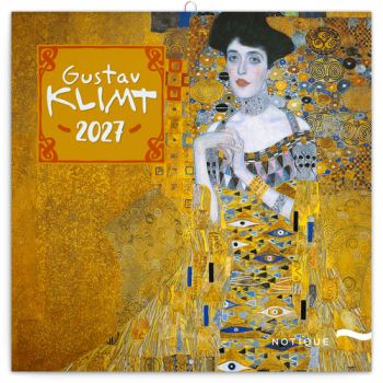 NOTIQUE Poznámkový kalendár Gustav Klimt 2027, 30 x 30 cm