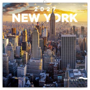 NOTIQUE Poznámkový kalendár New York 2027, 30 x 30 cm