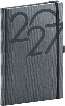 NOTIQUE Týždenný diár Ajax 2027, čierny, 15 x 21 cm
