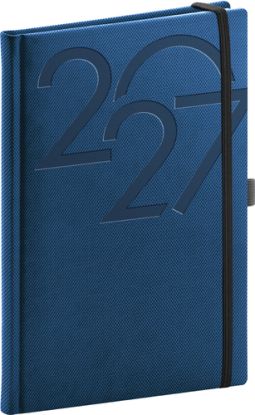 NOTIQUE Týždenný diár Ajax 2027, modrý, 15 x 21 cm