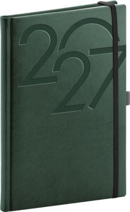 NOTIQUE Týždenný diár Ajax 2027, zelený, 15 x 21 cm
