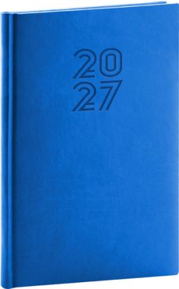 NOTIQUE Týždenný diár Aprint 2027, modrý, 15 x 21 cm