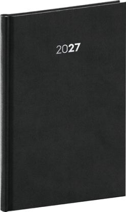 NOTIQUE Týždenný diár Balakon 2027, čierny, 15 x 21 cm