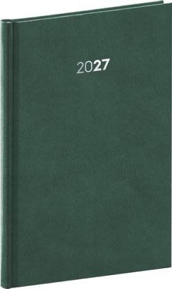 NOTIQUE Týždenný diár Balakon 2027, zelený, 15 x 21 cm