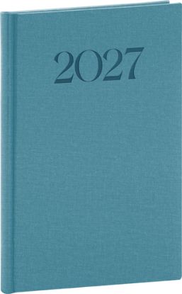 NOTIQUE Týždenný diár Biella 2027, modrý, 15 x 21 cm