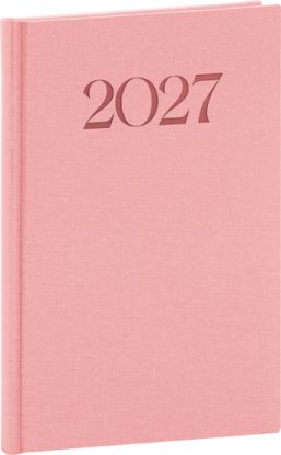 NOTIQUE Týždenný diár Biella 2027, ružový, 15 x 21 cm