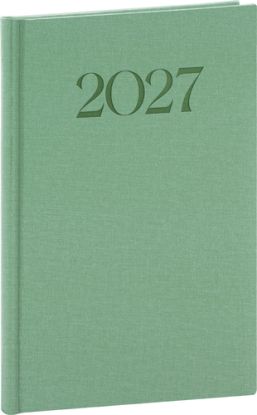 NOTIQUE Týždenný diár Biella 2027, zelený, 15 x 21 cm