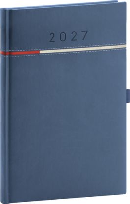 NOTIQUE Týždenný diár Tomy 2027, modro-červený, 15 x 21 cm