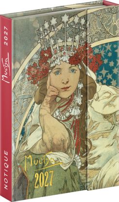 NOTIQUE Týždenný magnetický diár Alfons Mucha 2027, 11 x 16 cm