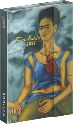 NOTIQUE Týždenný magnetický diár Frida Kahlo 2027, 11 x 16 cm