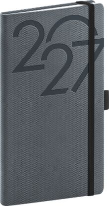 NOTIQUE Vreckový diár Ajax 2027, čierny, 9 x 15,5 cm