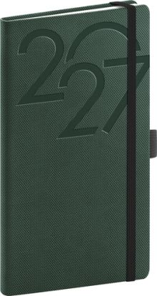 NOTIQUE Vreckový diár Ajax 2027, zelený, 9 x 15,5 cm