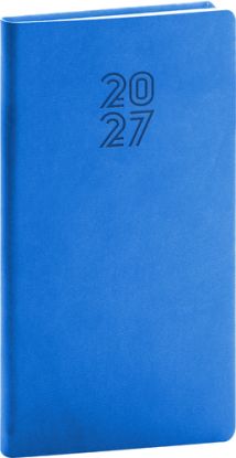 NOTIQUE Vreckový diár Aprint 2027, modrý, 9 x 15,5 cm