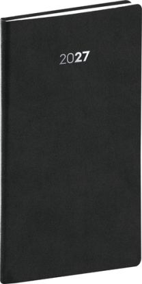 NOTIQUE Vreckový diár Balakon 2027, čierny, 9 x 15,5 cm