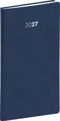 NOTIQUE Vreckový diár Balakon 2027, tmavo modrý, 9 x 15,5 cm