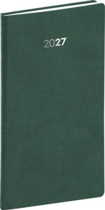 NOTIQUE Vreckový diár Balakon 2027, zelený, 9 x 15,5 cm