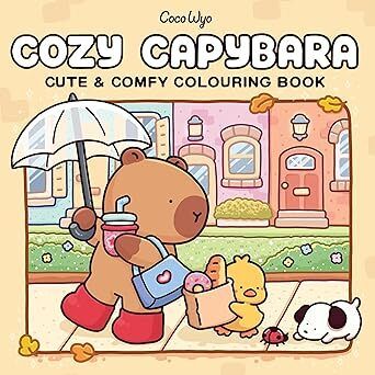 Cozy Capybara - Cute & comfy colouring book