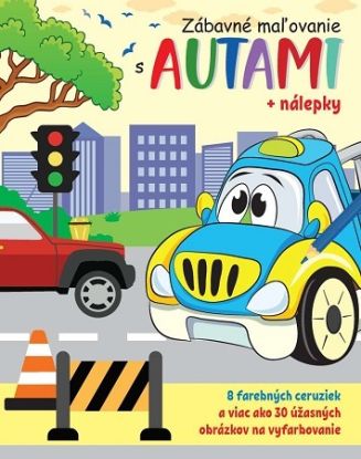 Zábavné maľovanie s autami + nálepky a farbičky