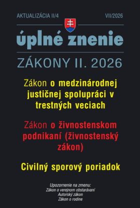 Aktualizácia II/4 2026 – Trestné právo a Civilné spory