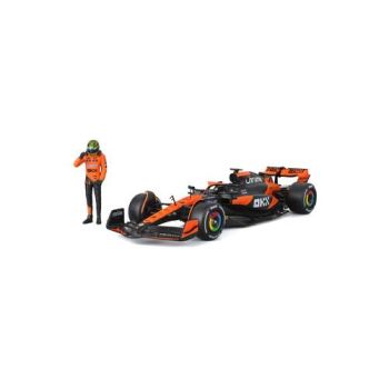 Bburago Formula 1 McLaren MCL39 č. 4 Lando Norris s figúrkou jazdca – mierka 1:24