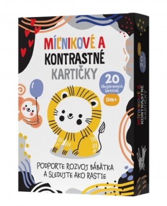 Míľnikové a kontrastné kartičky 2v1 - 20 obojstranných kartičiek