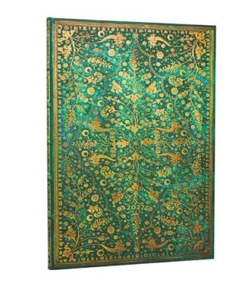 Diár Paperblanks 2027  Emerald Flower Grande VER