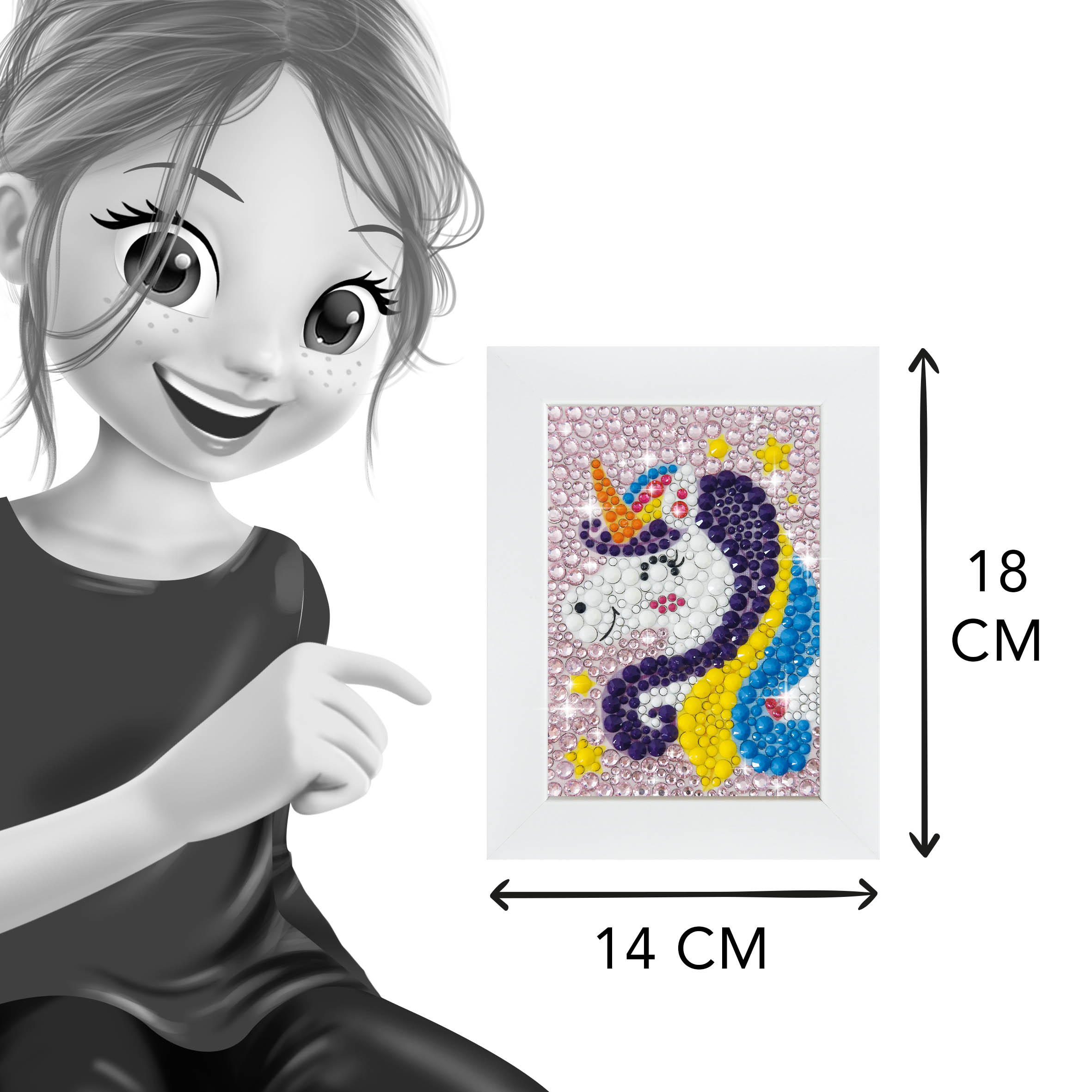 Be Teens Glitrové obrázky Jednorožec