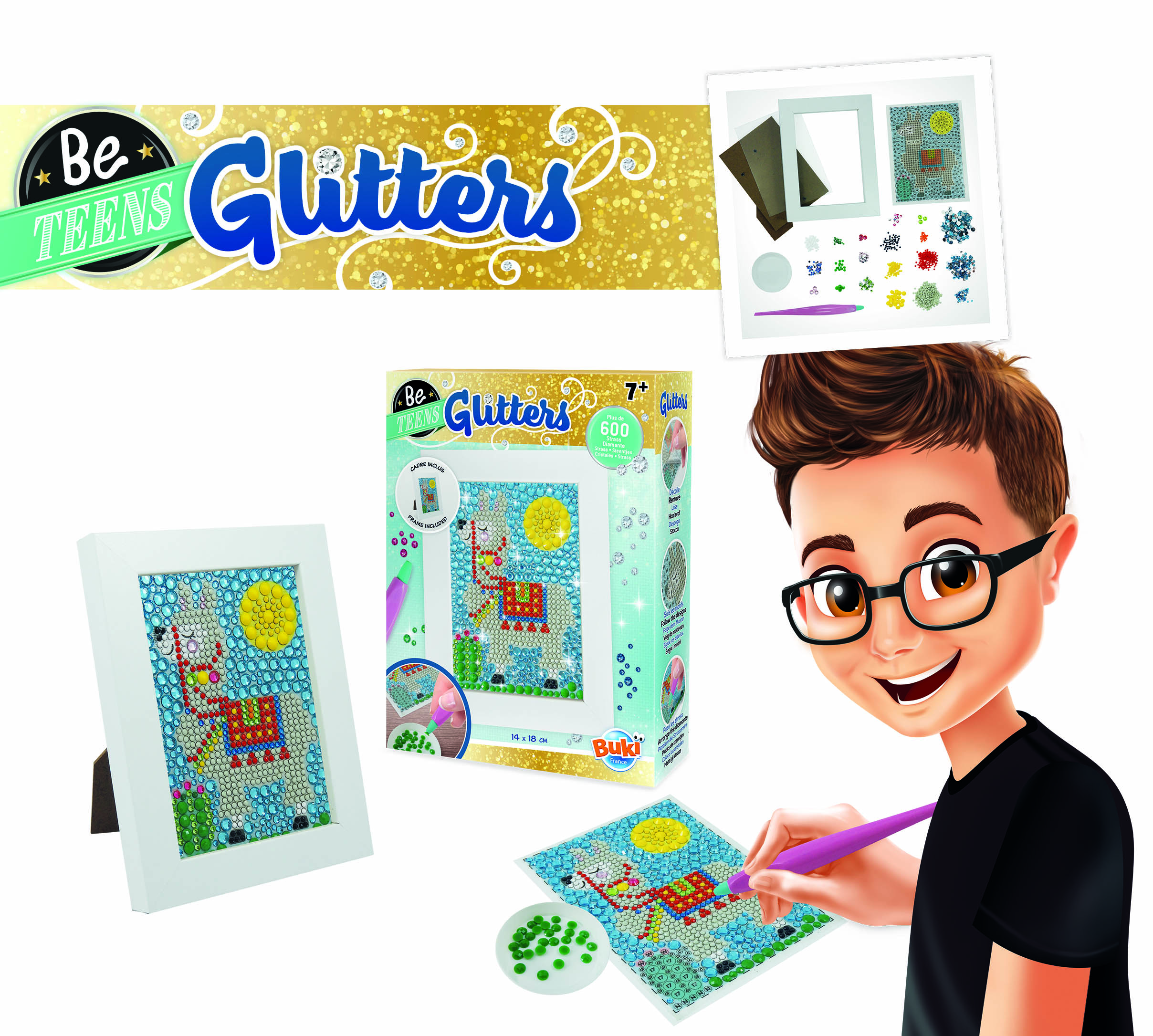 Be Teens Glitrové obrázky Lama