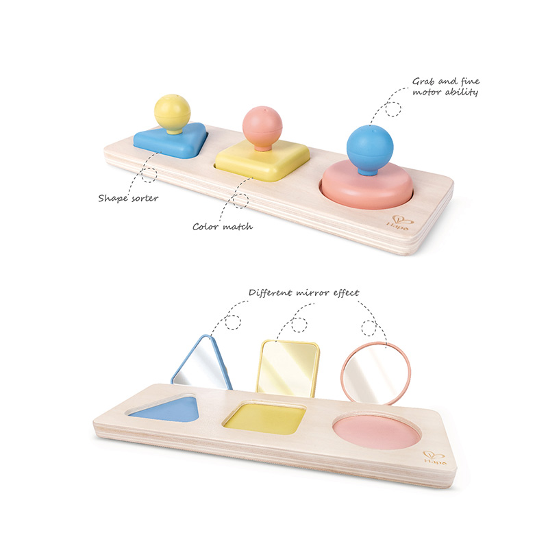 Montessori zrkadlové Puzzle tvary HAPE