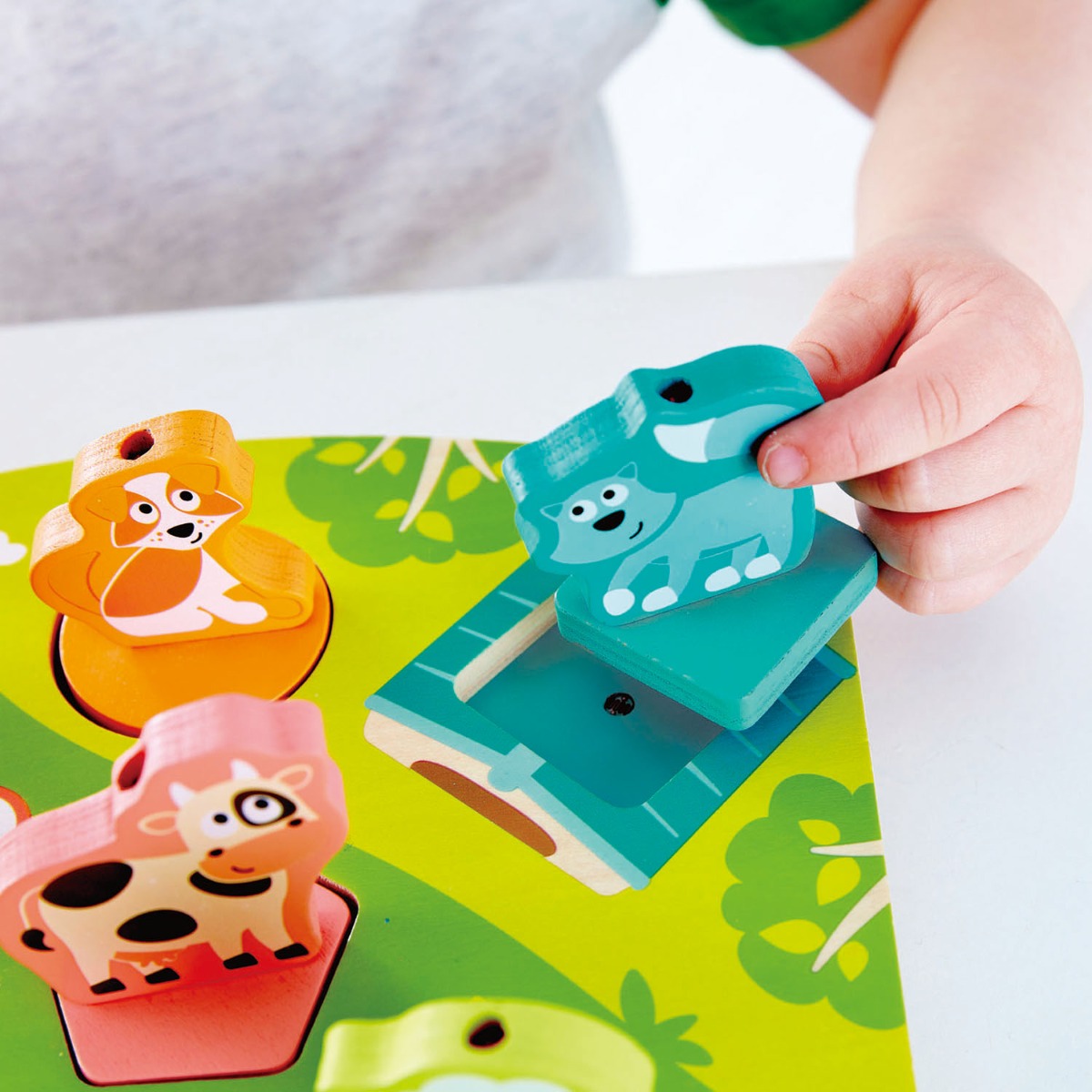 Drevené zvukové puzzle Na gazdovskom dvore HAPE