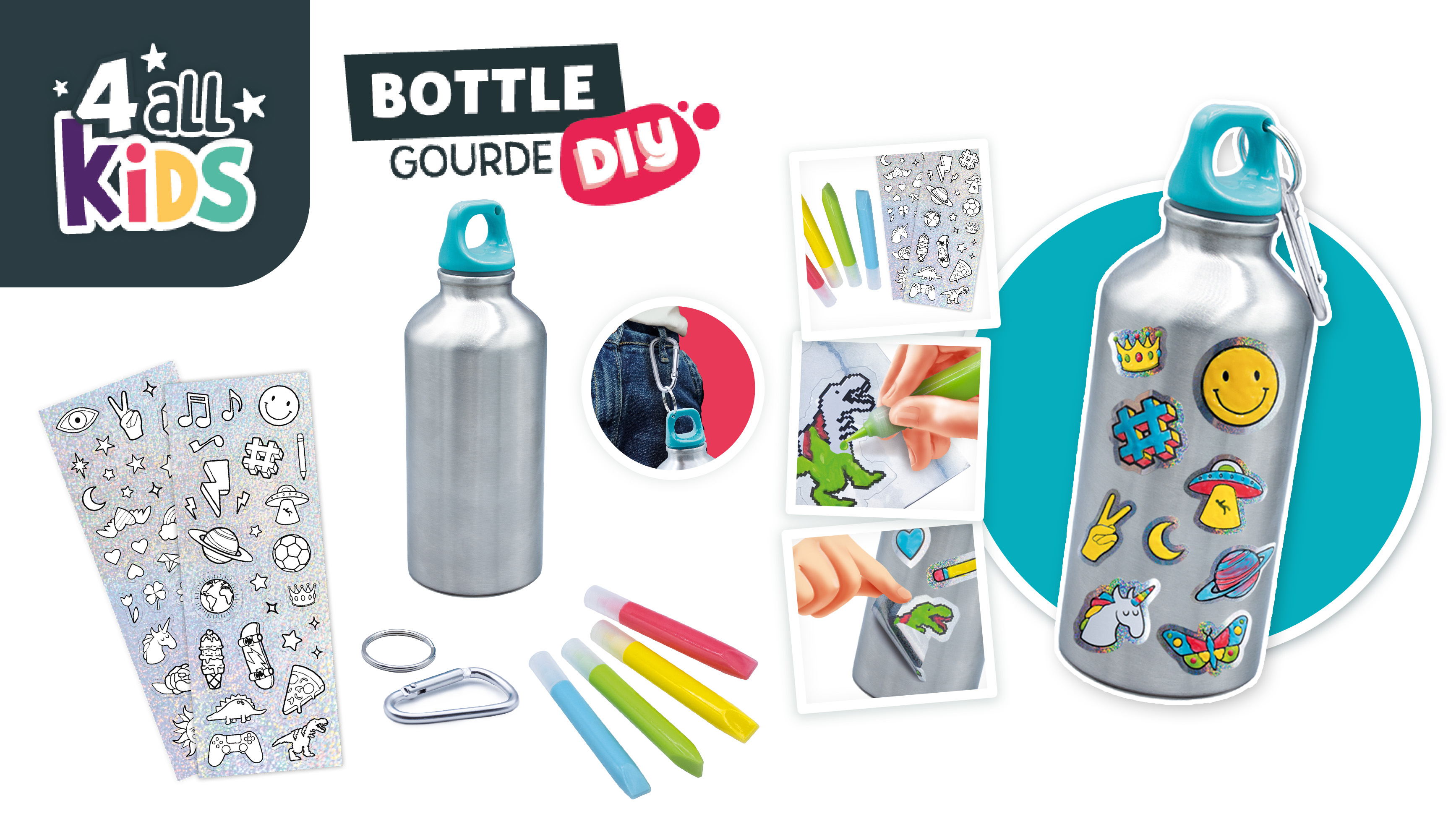 Fľaša na vodu 400ml DIY