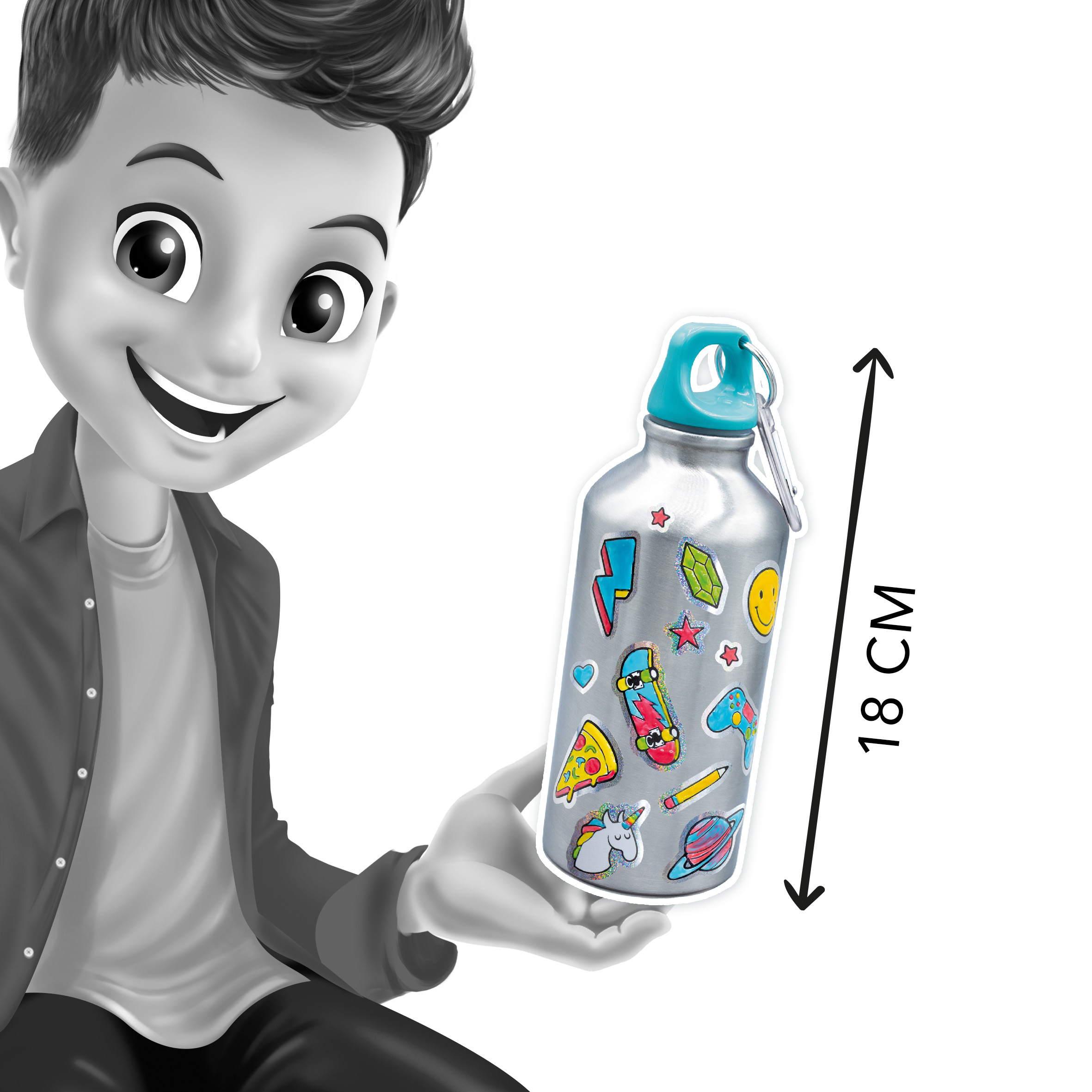 Fľaša na vodu 400ml DIY