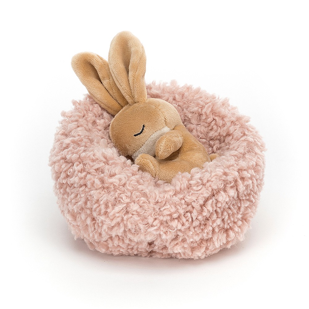 Zajačik v huňatom pelechu plyšová hračka JELLYCAT