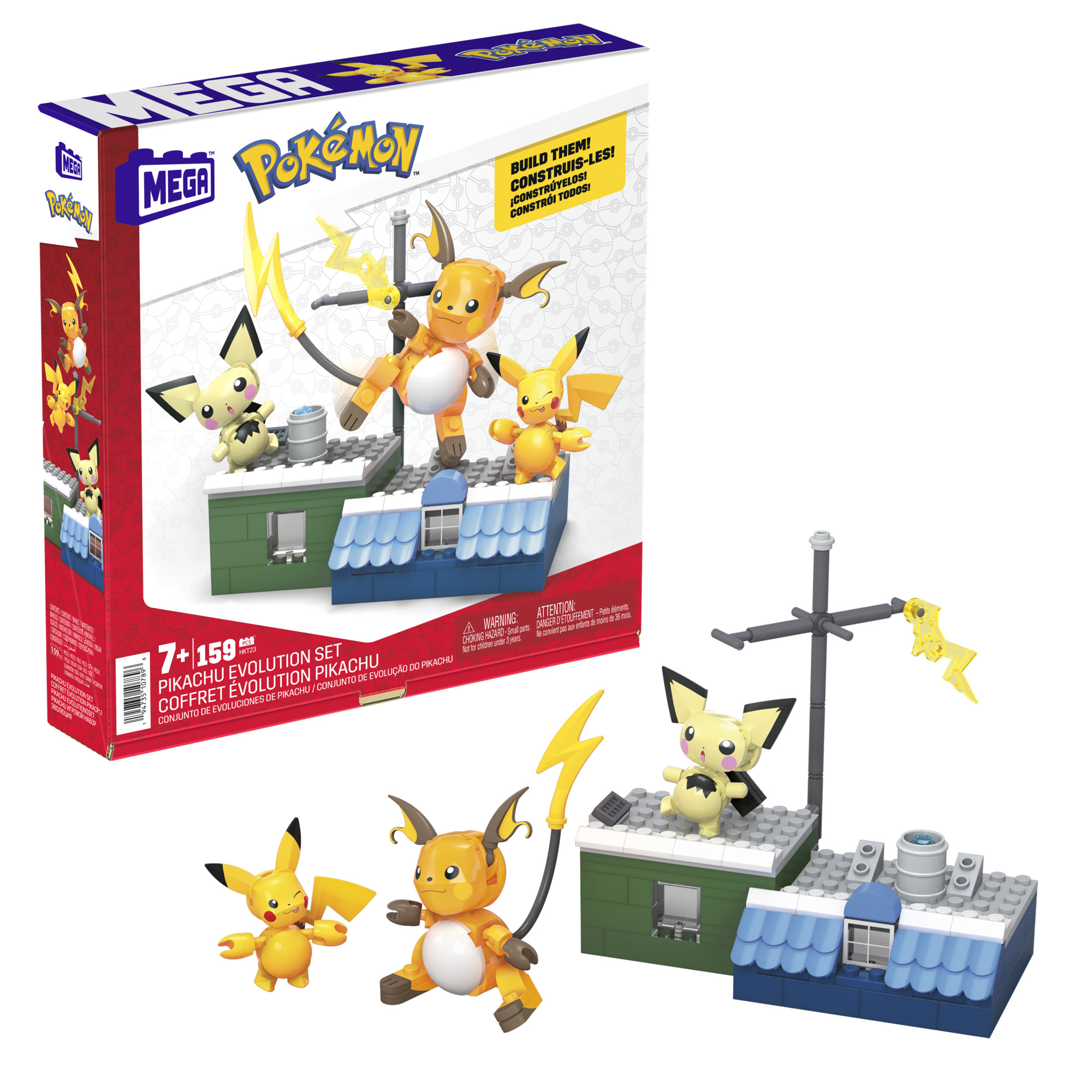 MEGA Pokémon evolučný set - Pikachu Mattel