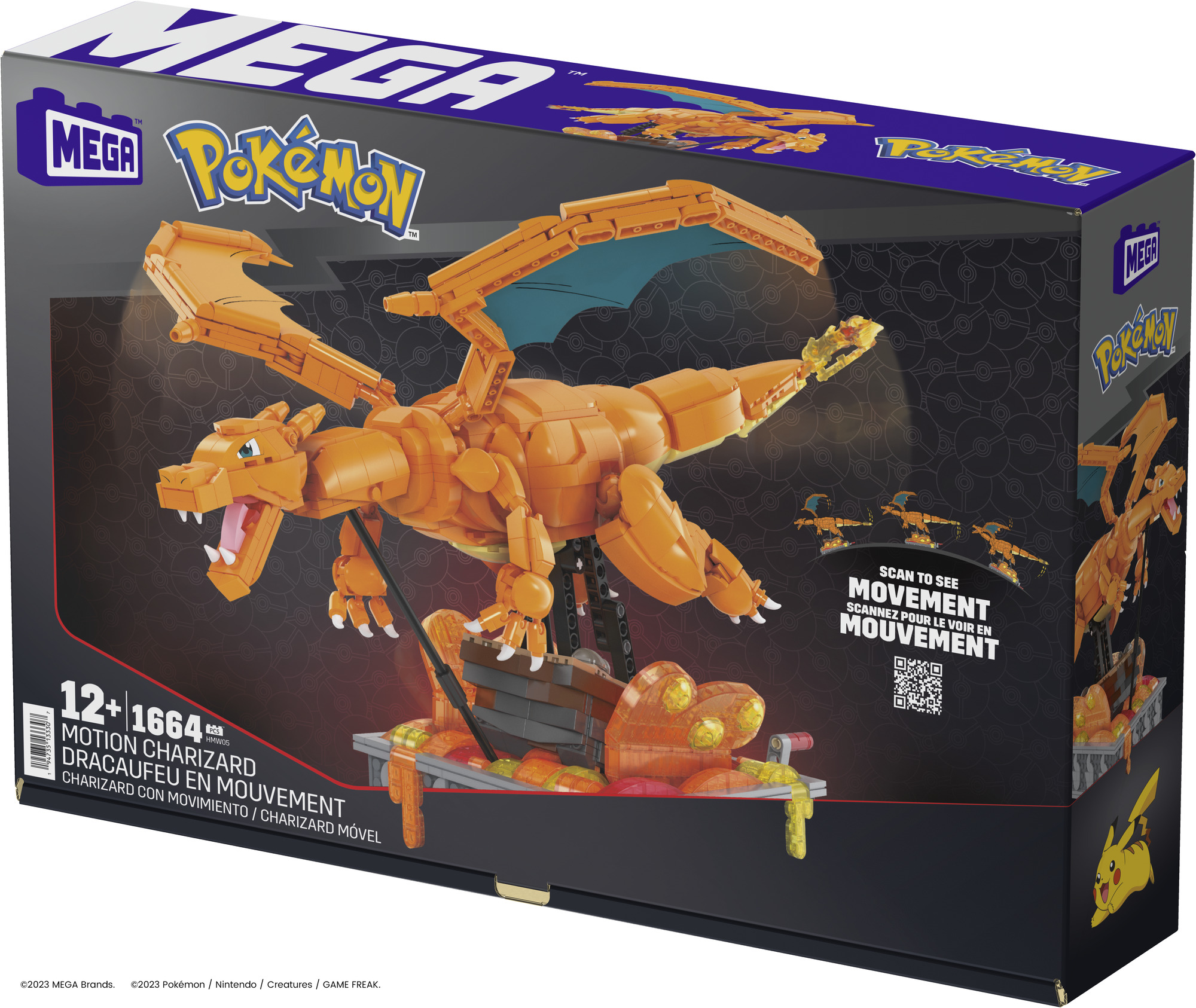 MEGA Pokémon pohyblivá figúrka - Charizard Mattel