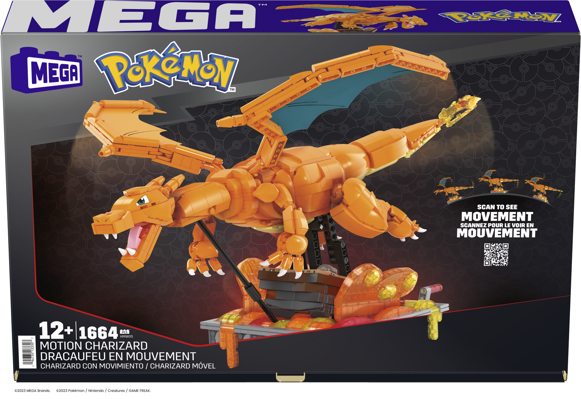 MEGA Pokémon pohyblivá figúrka - Charizard Mattel