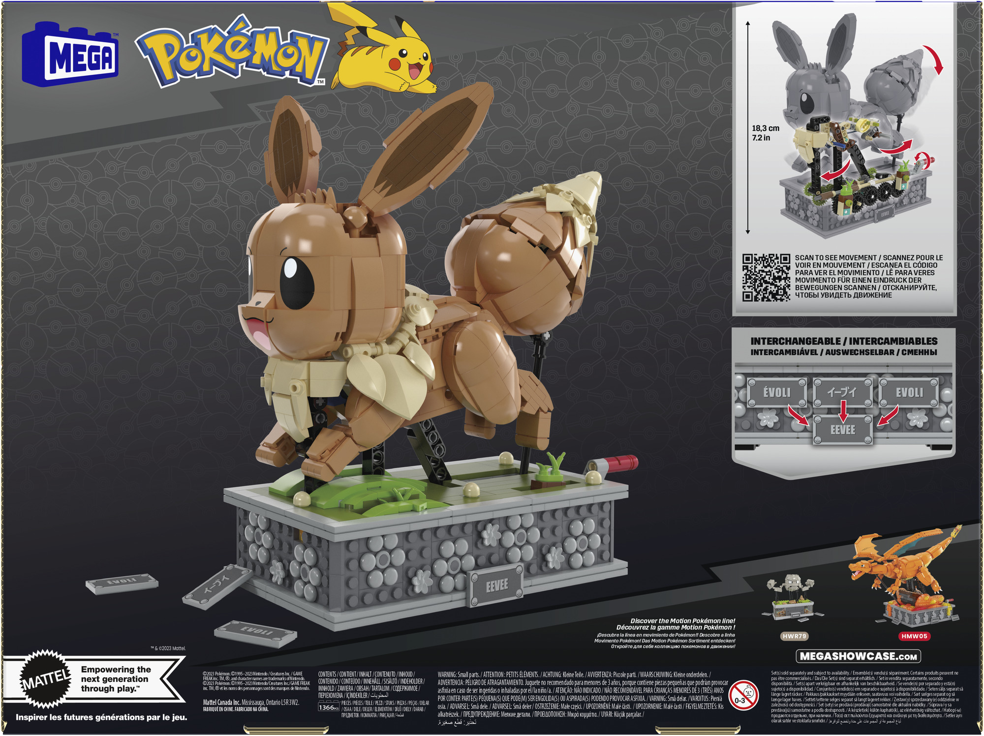 MEGA Pokémon pohyblivá figúrka - Eevee Mattel